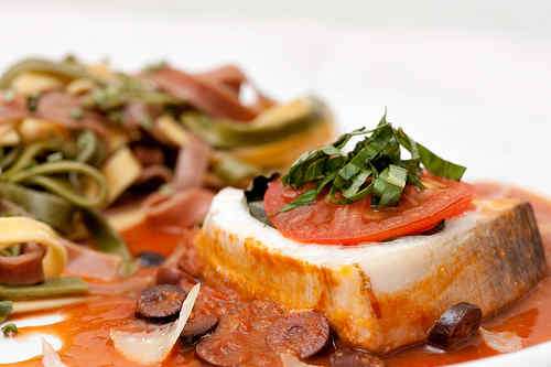 Photo of Swordfish in Tomato Sauce with Basil and Olives