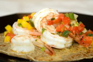 Photo of Exotic Shrimp Salad on Buckwheat Crepes